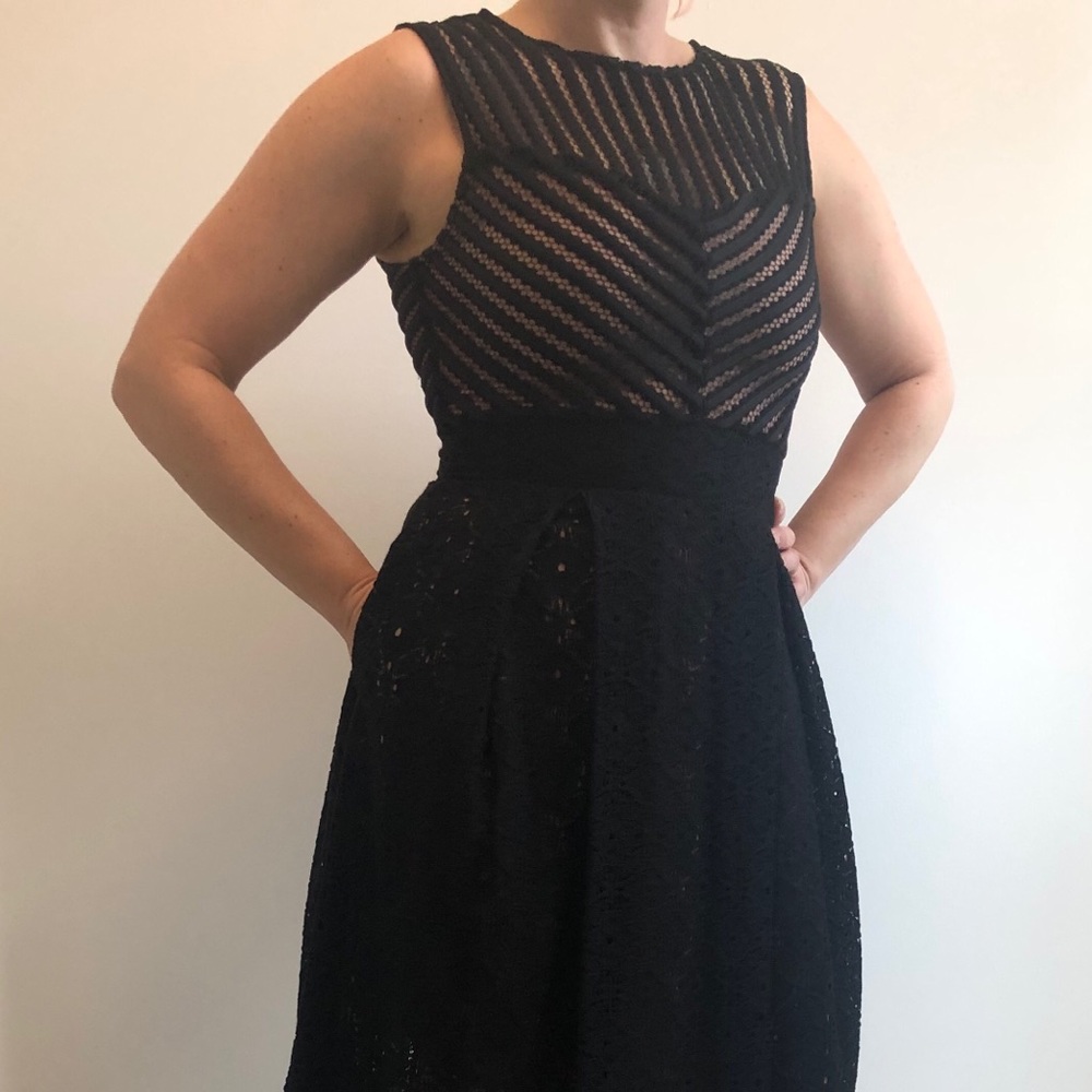 Black eyelet dress
